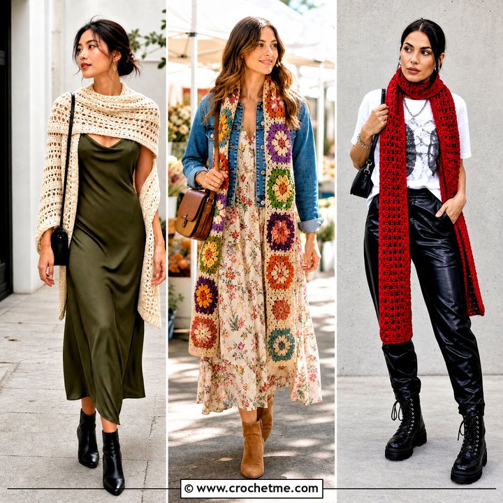35 Crochet Scarf Outfit Ideas for Polished Cold-Weather Style