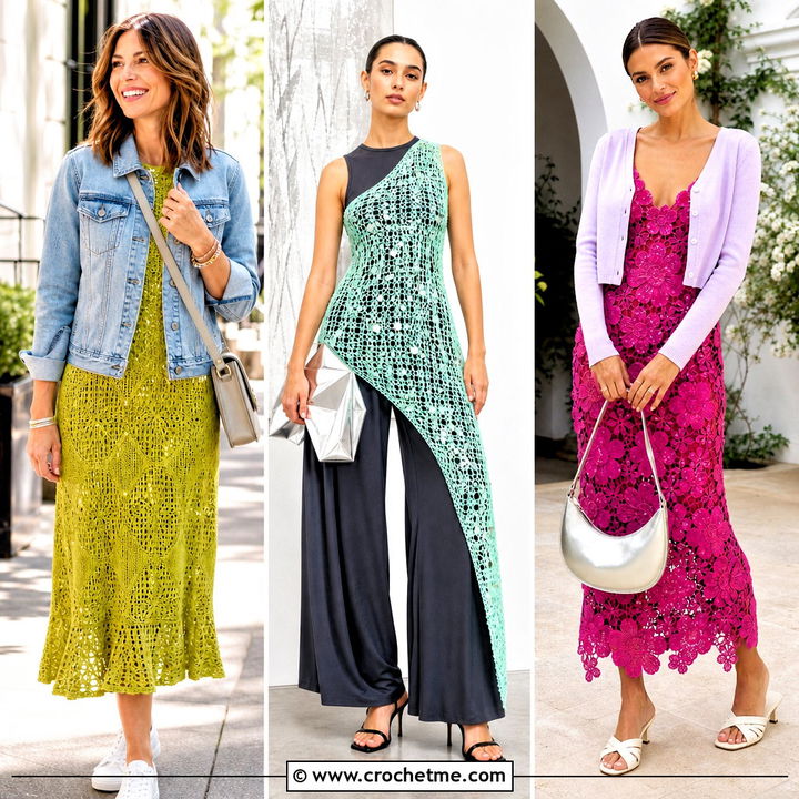 35 Crochet Sequin Dress Outfit Ideas for Dazzling Party Style