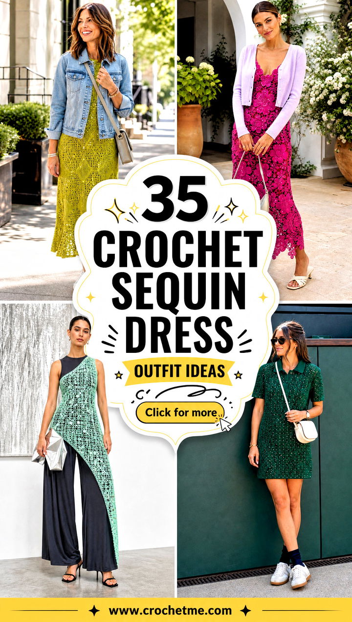 35 crochet sequin dress outfit ideas - 35 crochet sequin dress outfit ideas