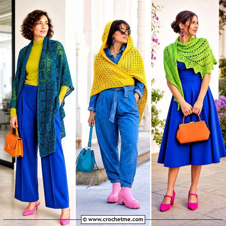 35 Crochet Shawl Outfit Ideas for Elegant Layered Style