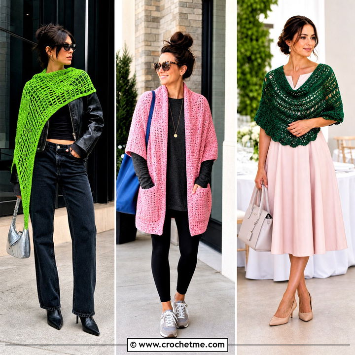 35 Crochet Shawls and Wraps Outfit Ideas for Cozy Style