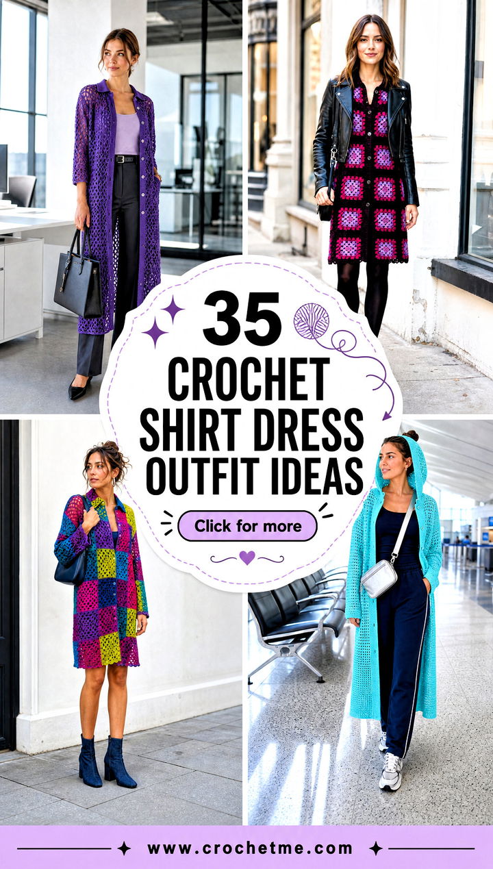 35 crochet shirt dress outfit ideas - 35 crochet shirt dress outfit ideas