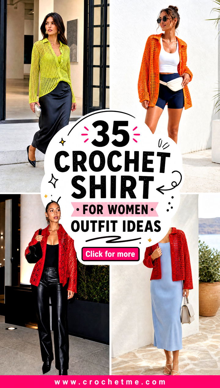 35 crochet shirt for women outfit ideas - 35 crochet shirt for women outfit ideas
