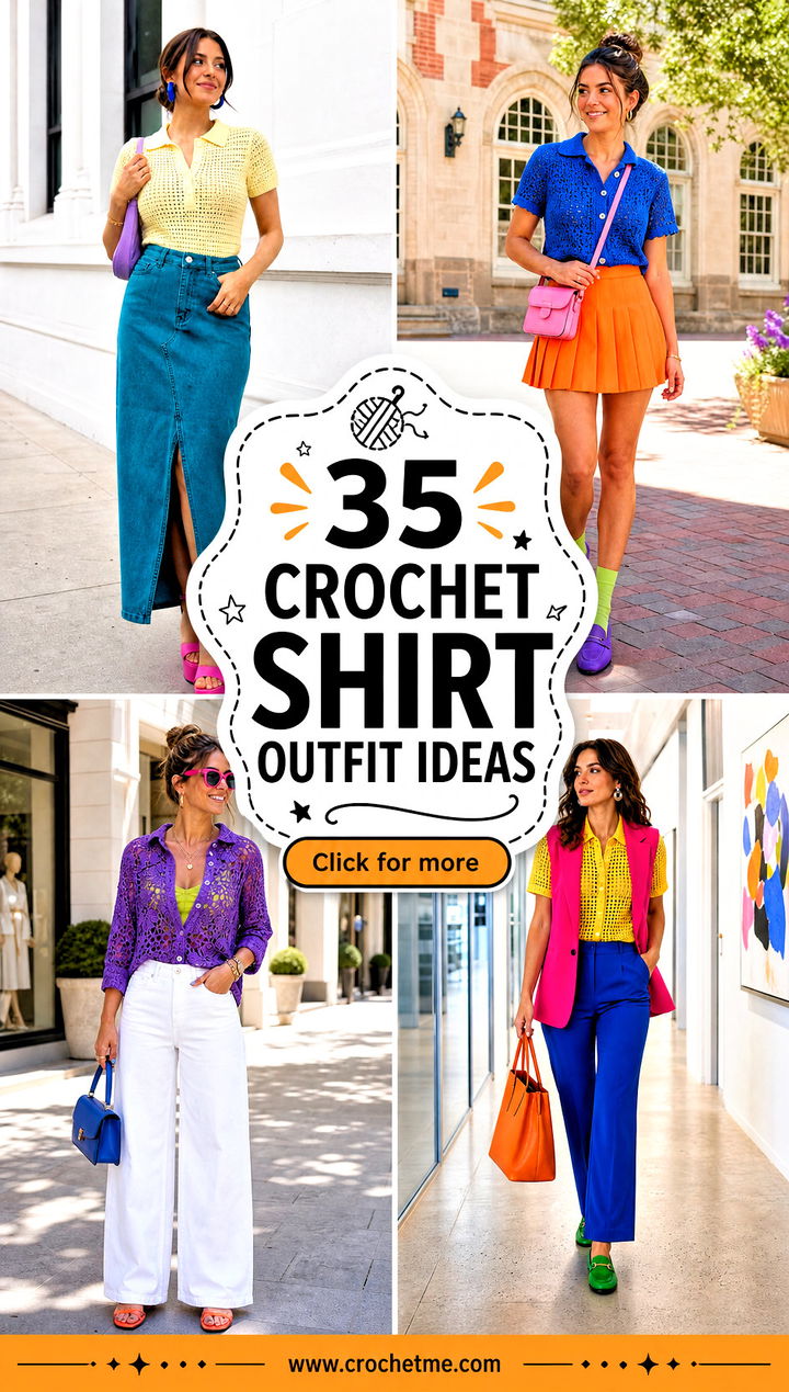 35 crochet shirt outfit ideas - 35 crochet shirt outfit ideas