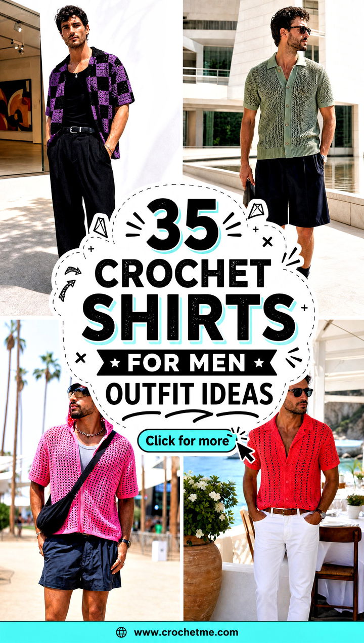 35 crochet shirts for men outfit ideas - 35 crochet shirts for men outfit ideas