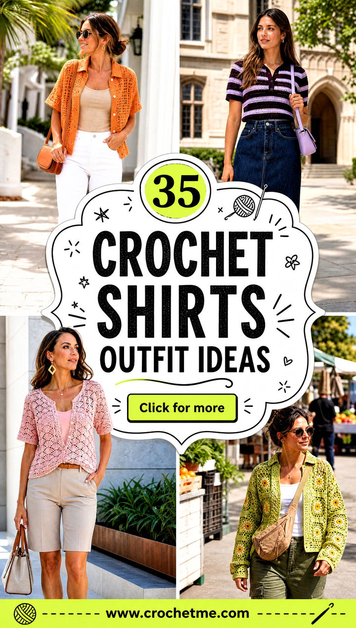 35 crochet shirts outfit ideas - 35 crochet shirts outfit ideas