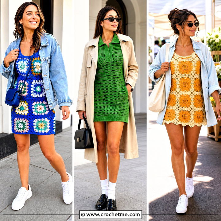 35 Crochet Short Dresses Outfit Ideas for Breezy Summer Style
