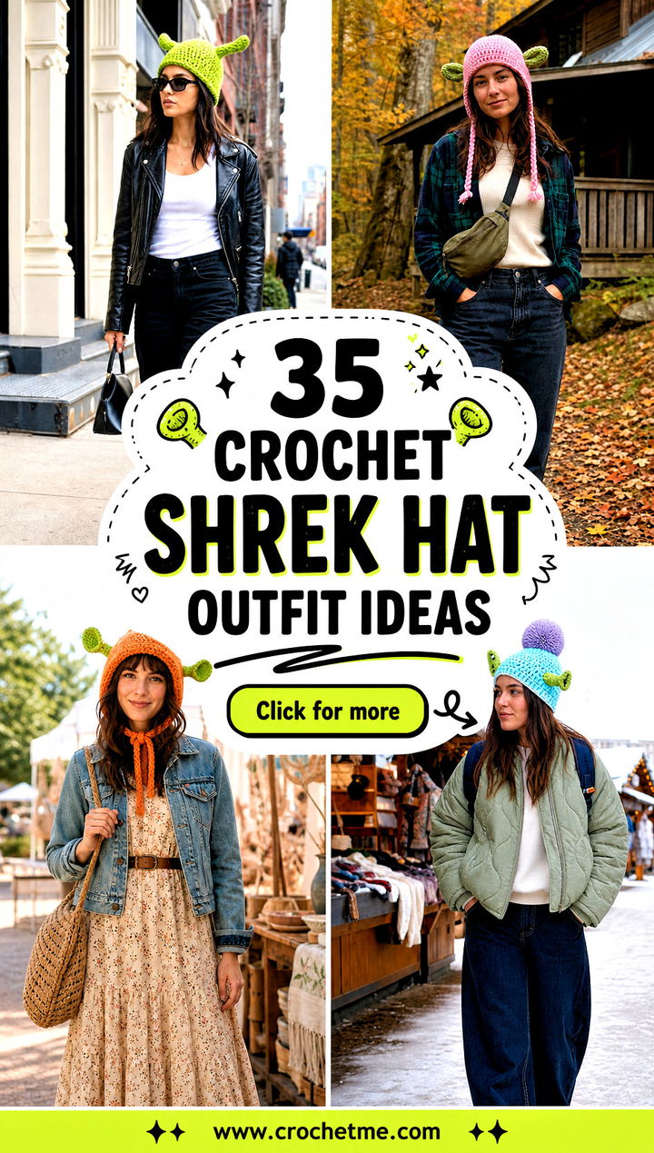 35 crochet shrek hat outfit ideas - 35 crochet shrek hat outfit ideas
