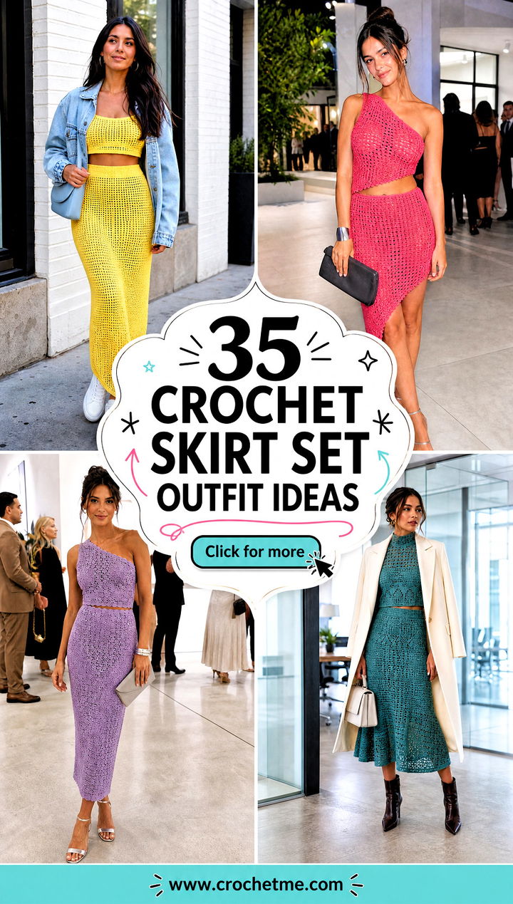 35 crochet skirt set outfit ideas - 35 crochet skirt set outfit ideas