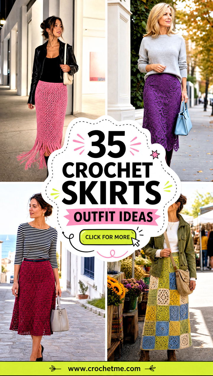 35 crochet skirts outfit ideas - 35 crochet skirts outfit ideas