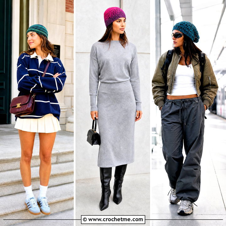 35 Crochet Skull Cap Outfit Ideas for Bold Festival Style