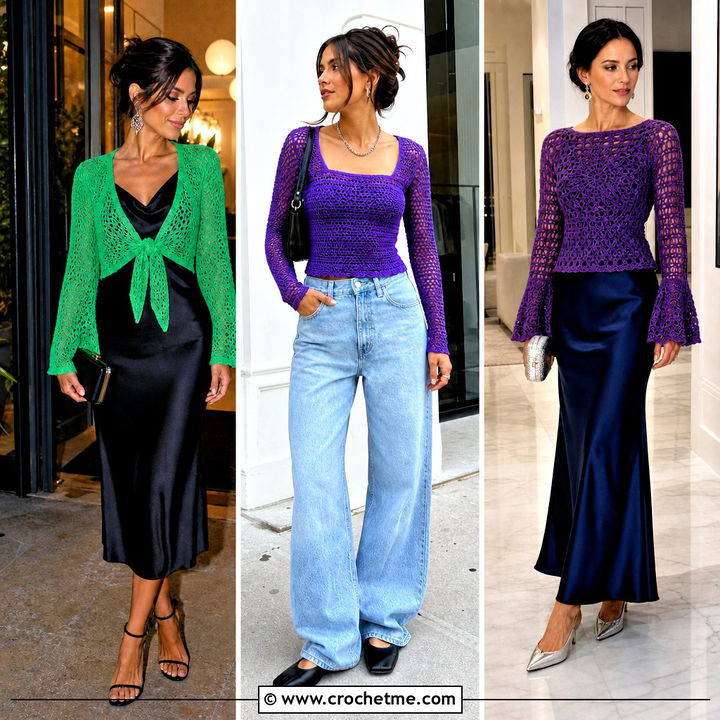 35 Crochet Sleeve Top Outfit Ideas for Trendy Layered Looks