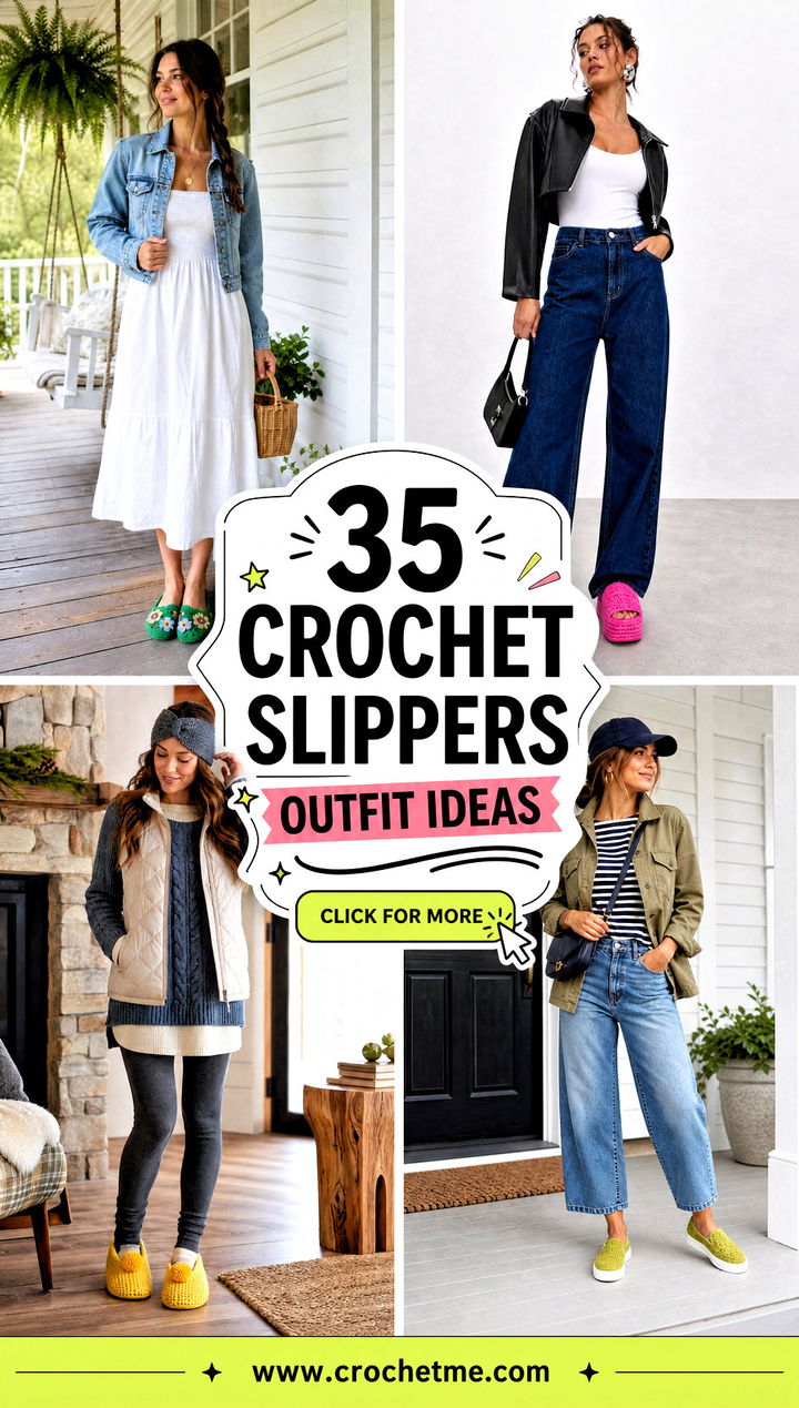 35 crochet slippers outfit ideas - 35 crochet slippers outfit ideas