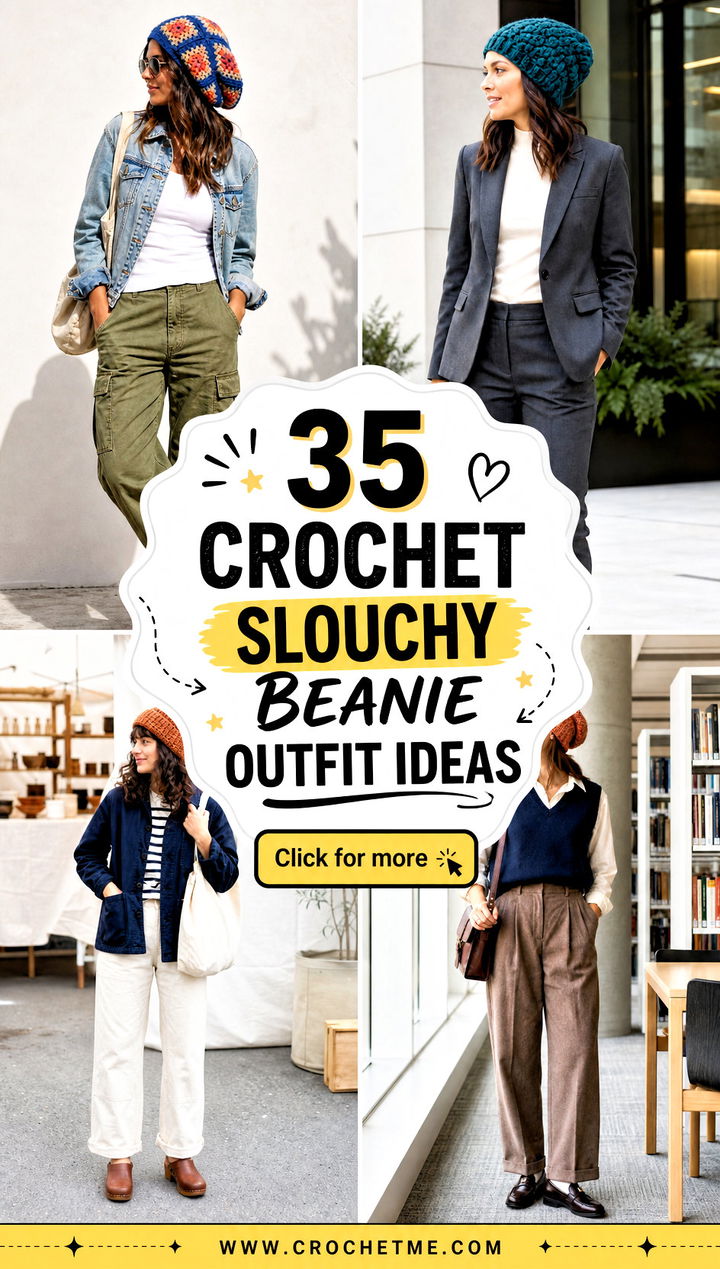 35 crochet slouchy beanie outfit ideas - 35 crochet slouchy beanie outfit ideas