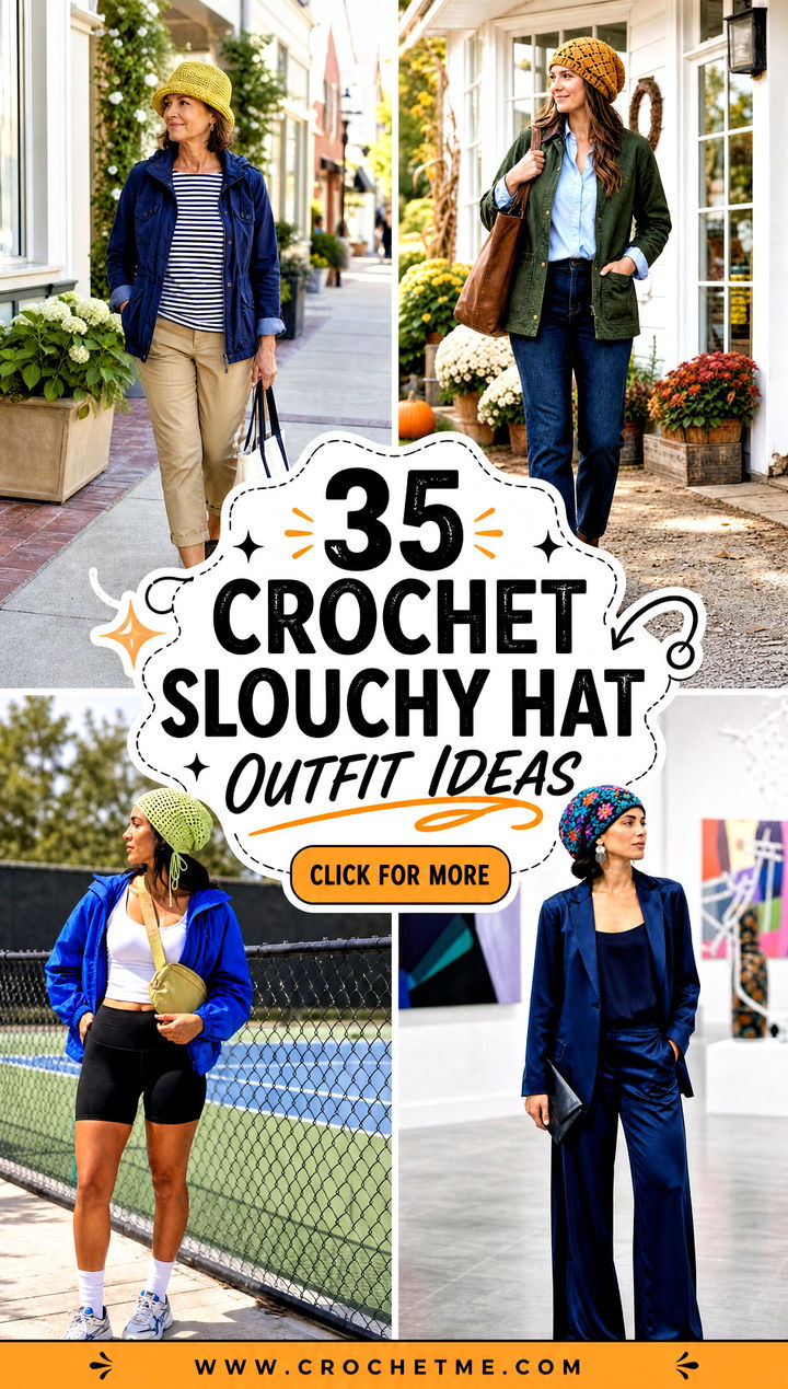 35 crochet slouchy hat outfit ideas - 35 crochet slouchy hat outfit ideas