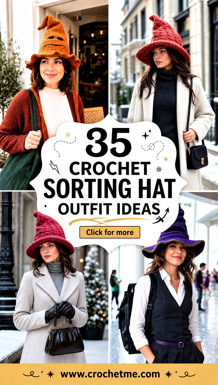 35 crochet sorting hat outfit ideas - 35 crochet sorting hat outfit ideas
