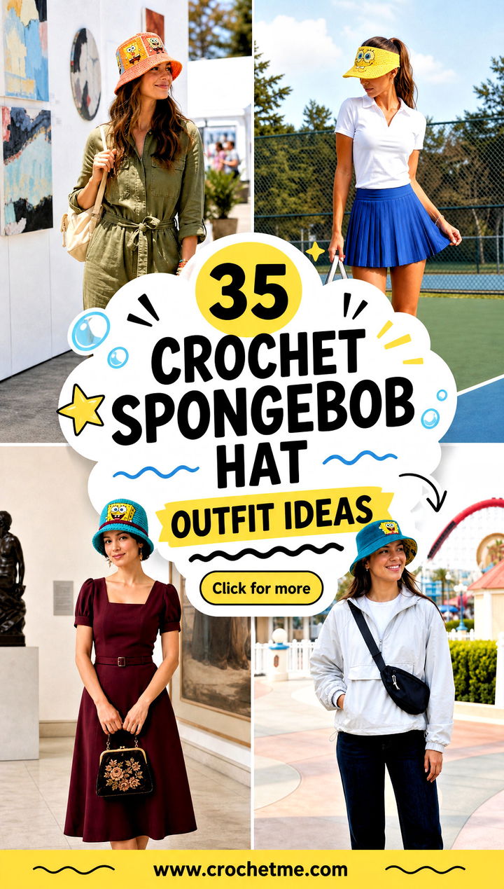 35 crochet spongebob hat outfit ideas - 35 crochet spongebob hat outfit ideas