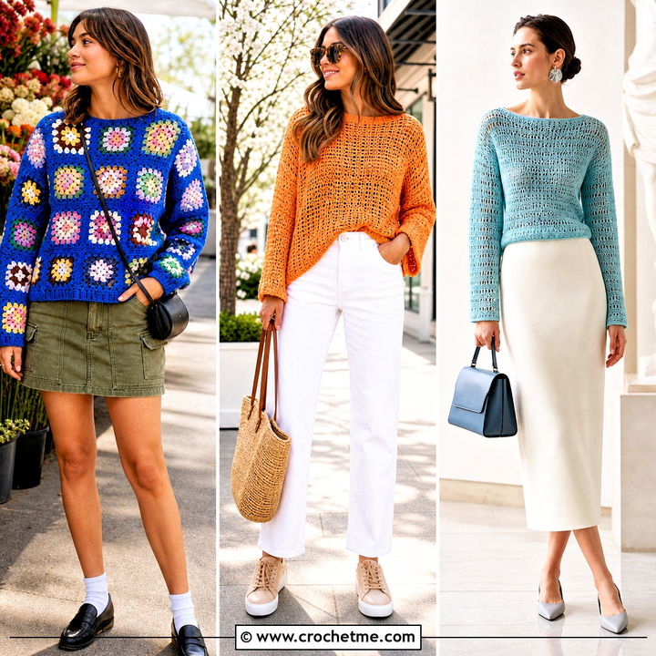 35 Crochet Spring Sweater Outfit Ideas for Fresh Seasonal Style