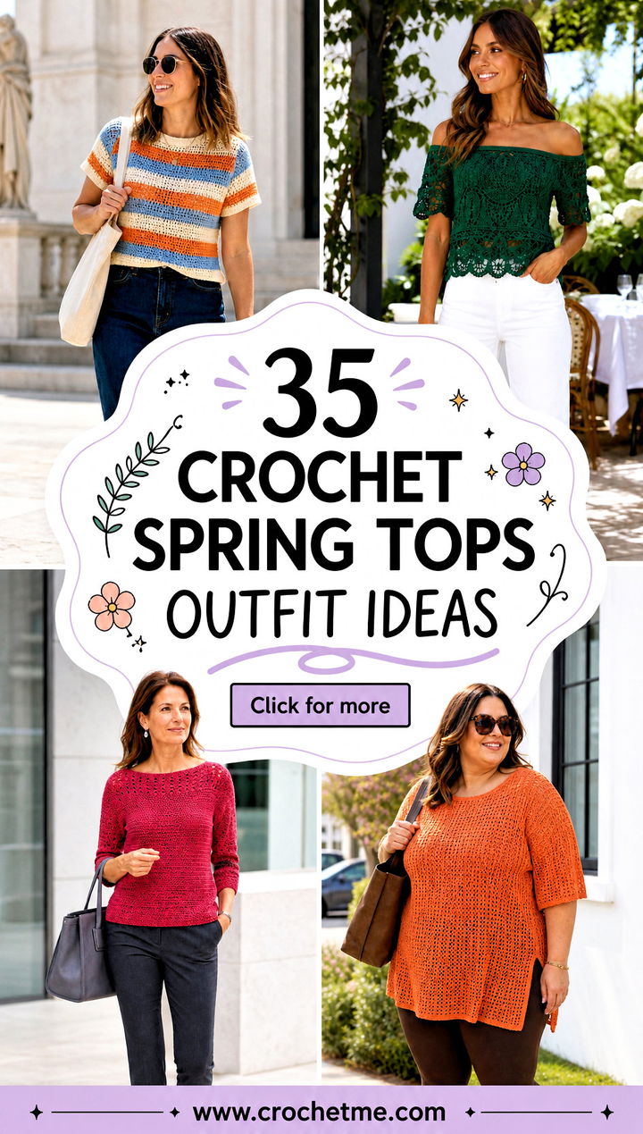 35 crochet spring tops outfit ideas - 35 crochet spring tops outfit ideas