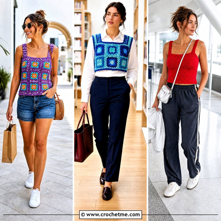 35 Crochet Square Neck Top Outfit Ideas for Chic Summer Looks