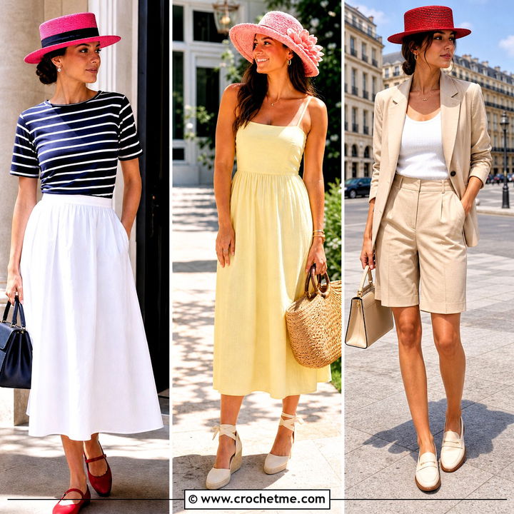 35 Crochet Straw Hat Outfit Ideas for Breezy Summer Style
