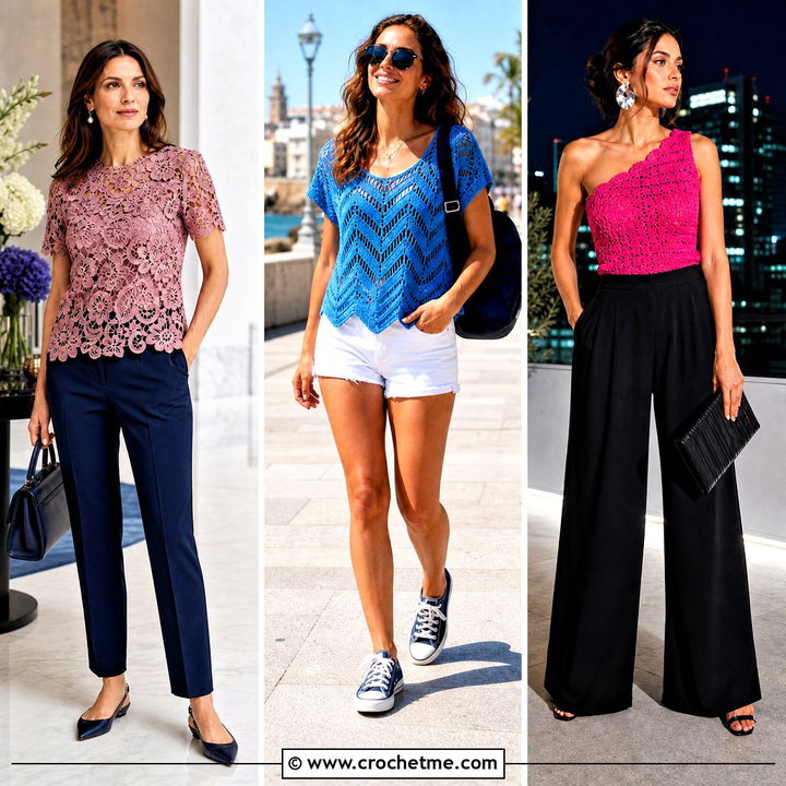 35 Crochet Summer Blouse Outfit Ideas for Chic Vacations