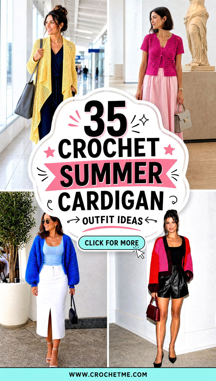 35 crochet summer cardigan outfit ideas - 35 crochet summer cardigan outfit ideas