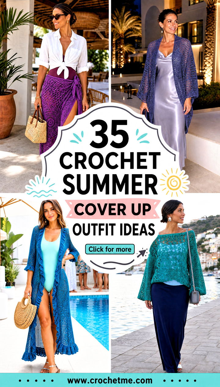35 crochet summer cover up outfit ideas - 35 crochet summer cover up outfit ideas