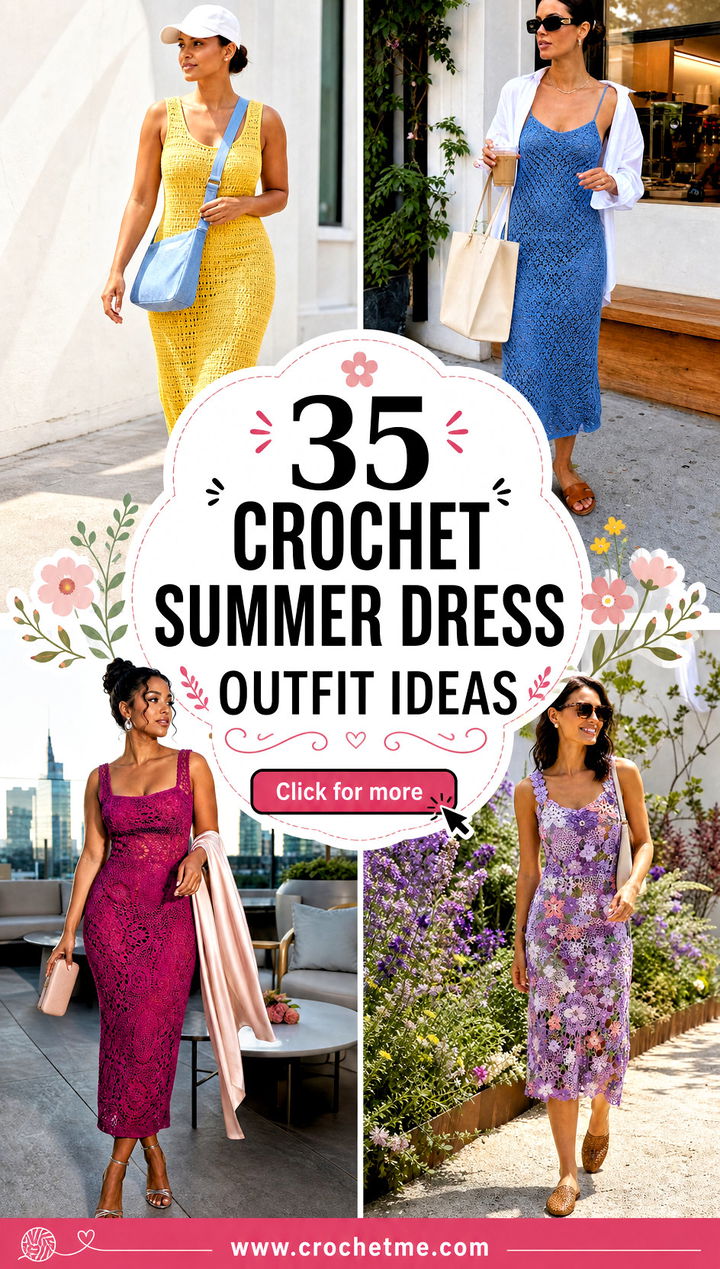 35 crochet summer dress outfit ideas - 35 crochet summer dress outfit ideas