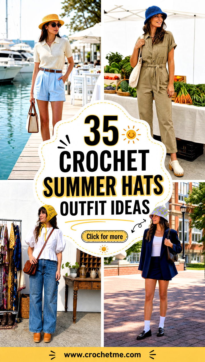 35 crochet summer hats outfit ideas - 35 crochet summer hats outfit ideas