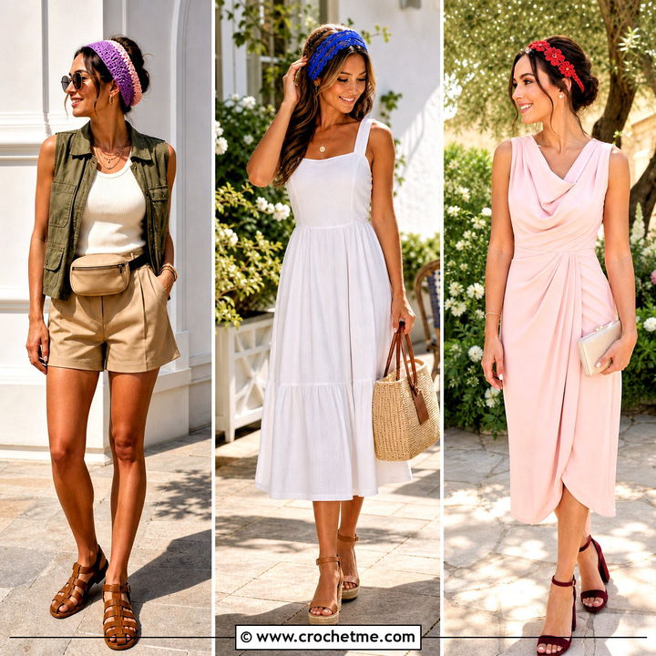 35 Crochet Summer Headband Outfit Ideas for Easy Beach Style