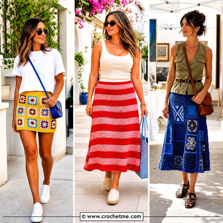 35 Crochet Summer Skirt Outfit Ideas for Chic Sunny-Day Style