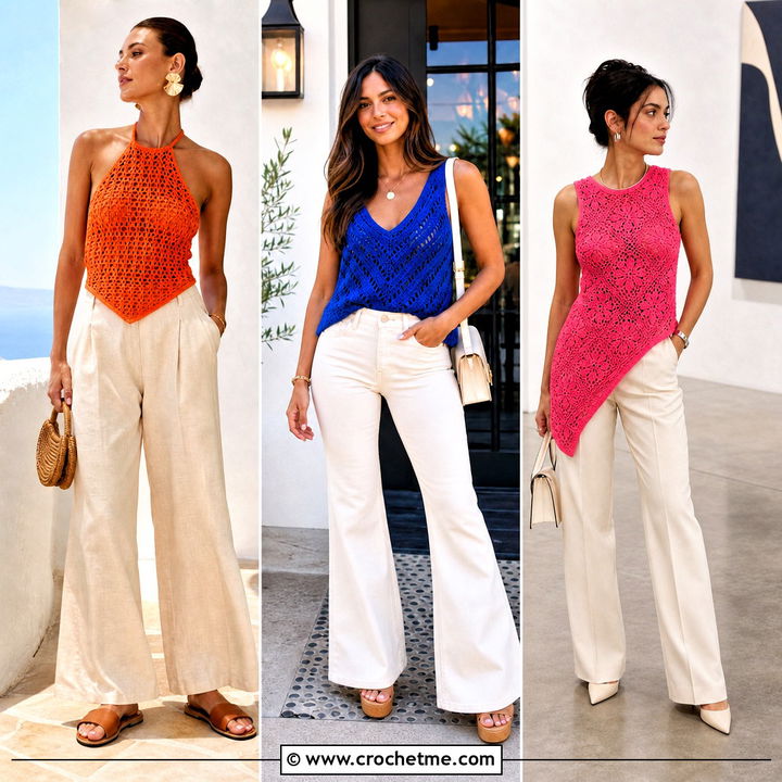 35 Crochet Summer Tops for Women Outfit Ideas for Chic Getaways