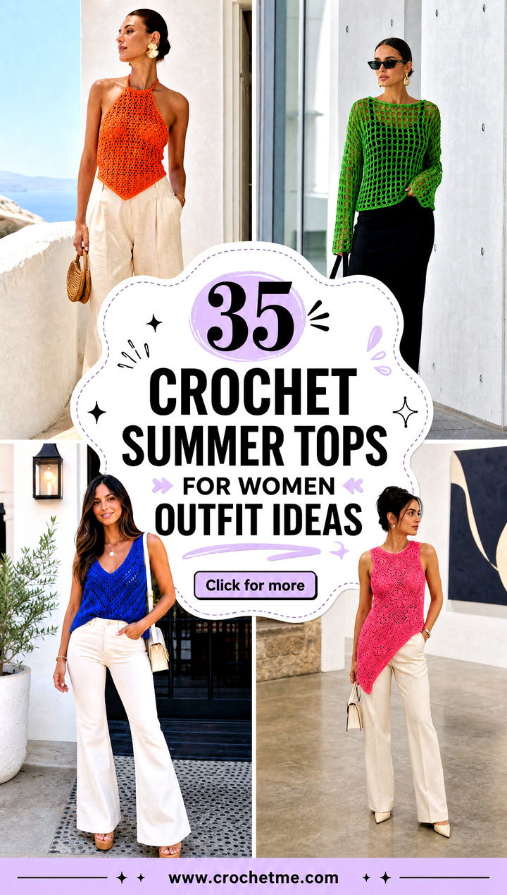 35 crochet summer tops for women outfit ideas - 35 crochet summer tops for women outfit ideas