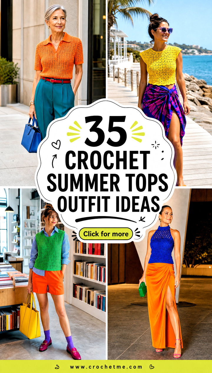 35 crochet summer tops outfit ideas - 35 crochet summer tops outfit ideas