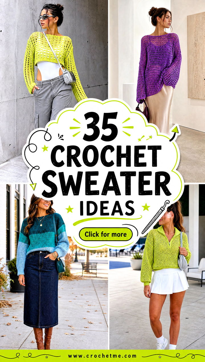 35 crochet sweater ideas - 35 crochet sweater ideas