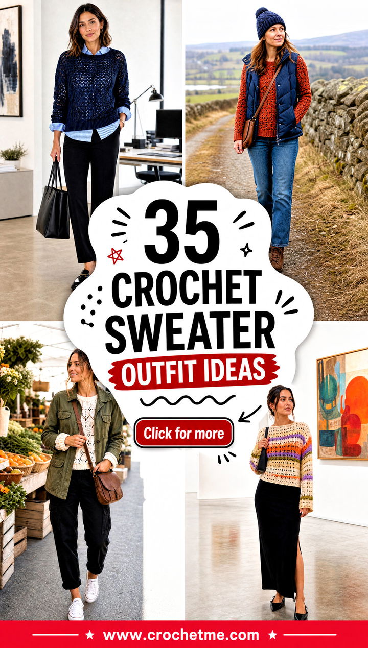 35 crochet sweater outfit ideas - 35 crochet sweater outfit ideas