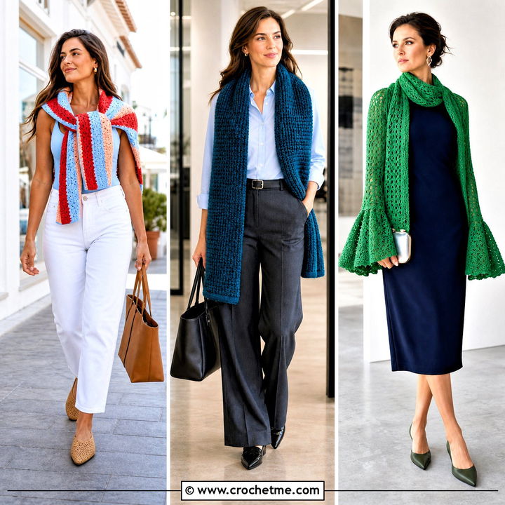 35 Crochet Sweater Scarf Outfit Ideas for Cozy Winter Days