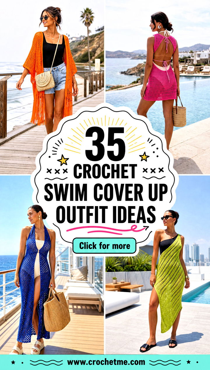 35 crochet swim cover up outfit ideas - 35 crochet swim cover up outfit ideas