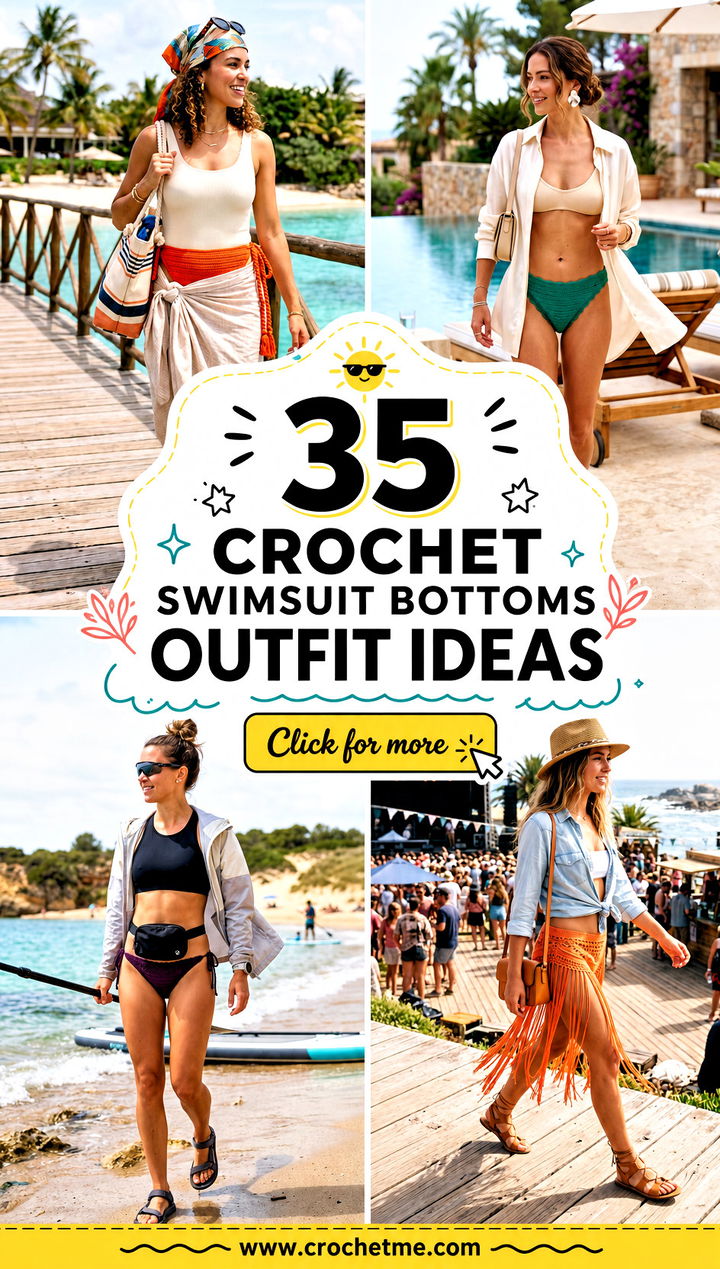 35 crochet swimsuit bottoms outfit ideas - 35 crochet swimsuit bottoms outfit ideas