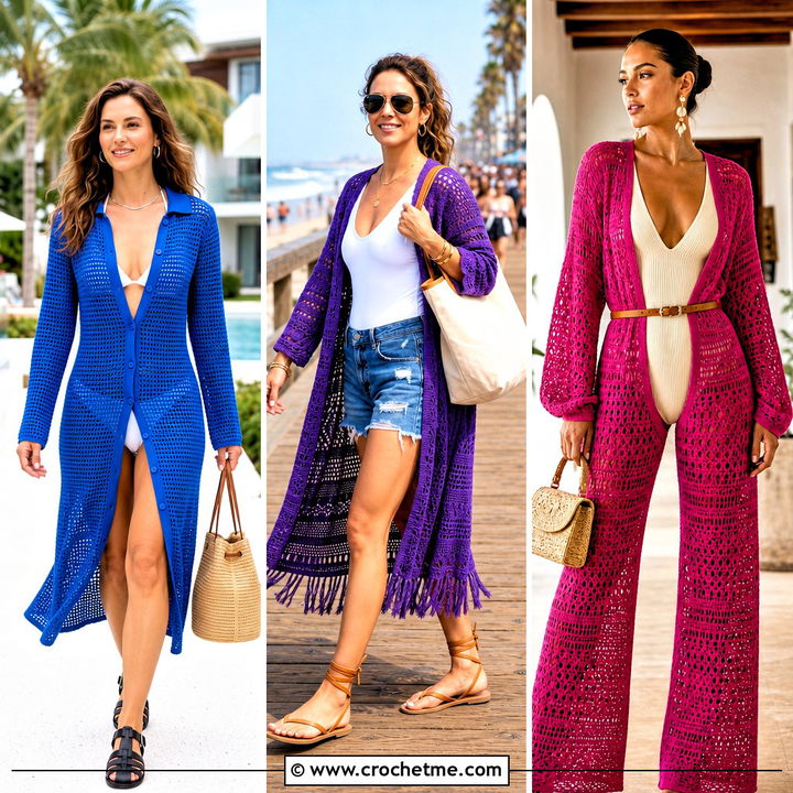 35 Crochet Swimwear Coverup Outfit Ideas for Sunny Getaways