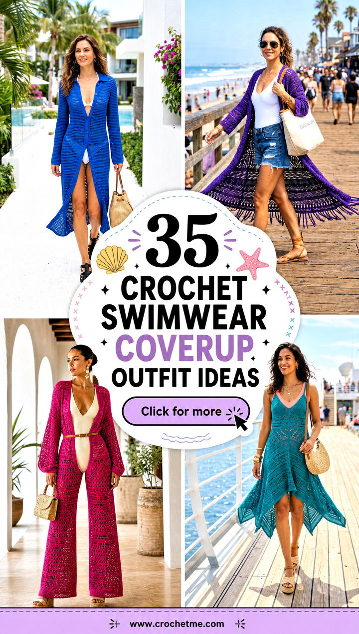 35 crochet swimwear coverup outfit ideas - 35 crochet swimwear coverup outfit ideas