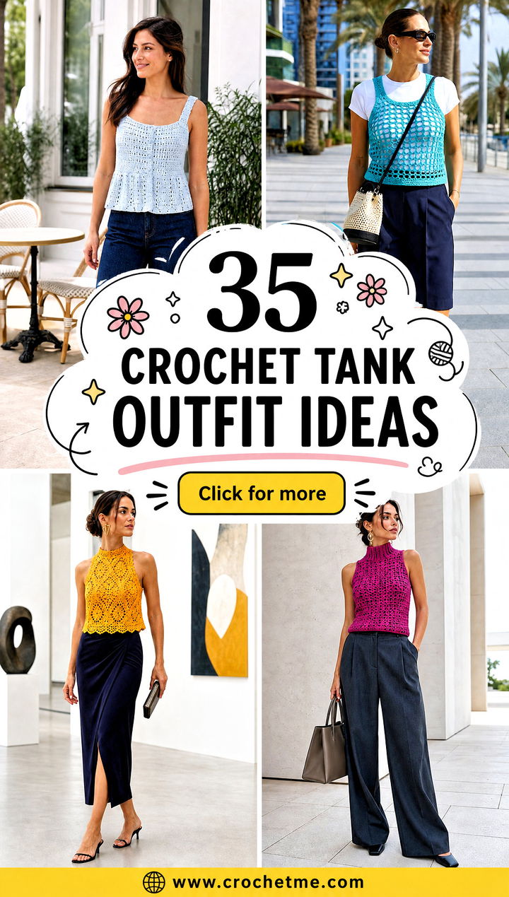35 crochet tank outfit ideas - 35 crochet tank outfit ideas