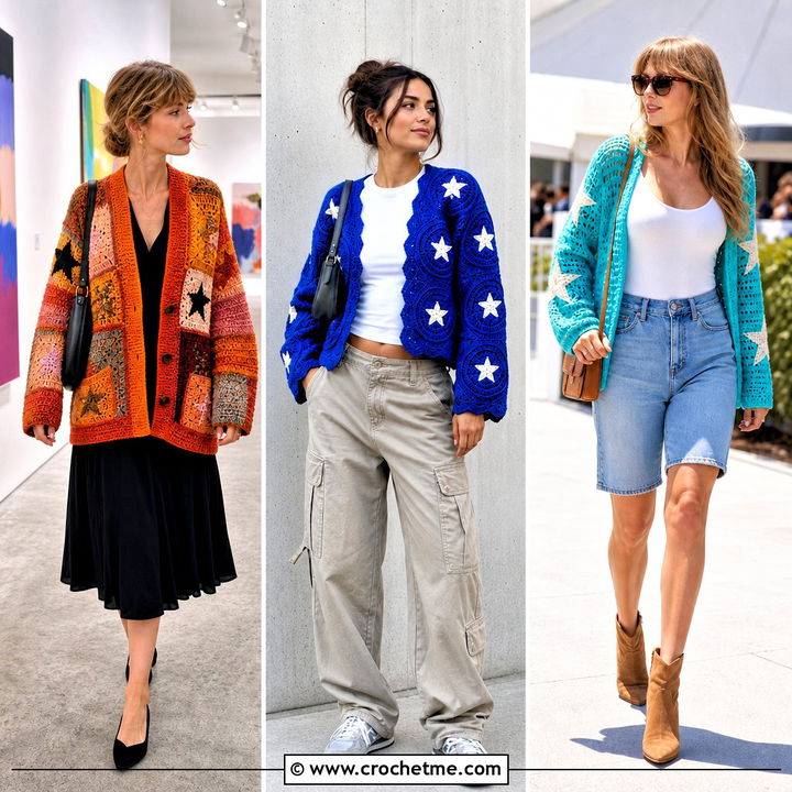 35 Crochet Taylor Swift Cardigan Outfit Ideas for Swifties