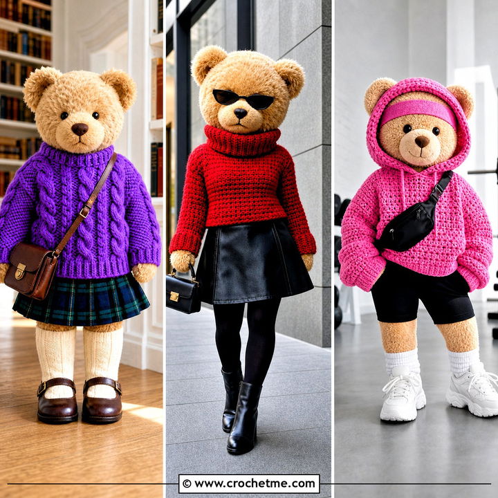 35 Crochet Teddy Clothes and Outfit Ideas for Cute Keepsakes