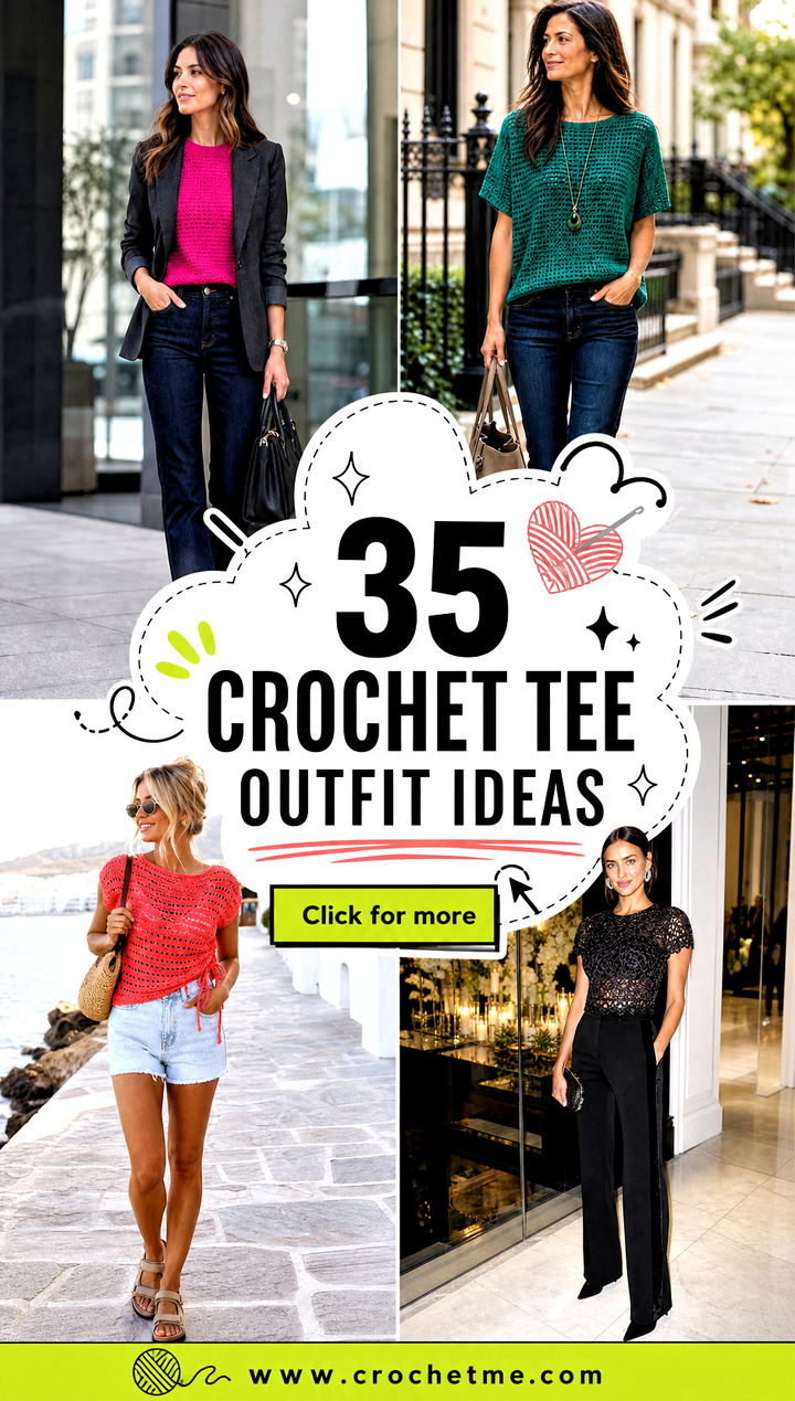 35 crochet tee outfit ideas - 35 crochet tee outfit ideas