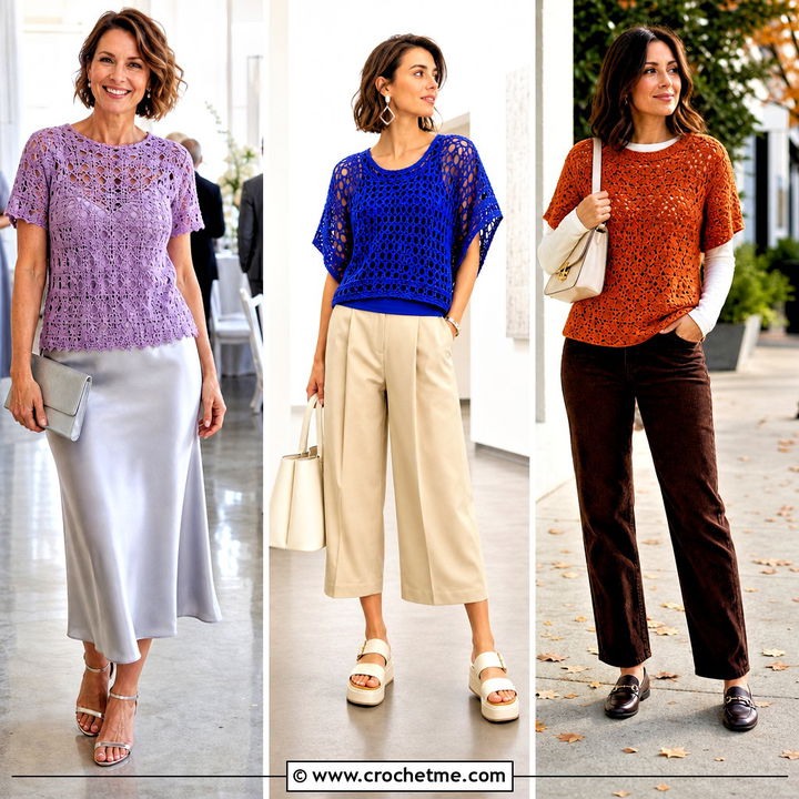 35 Crochet Tee Shirt Outfit Ideas for Casual Summer Style