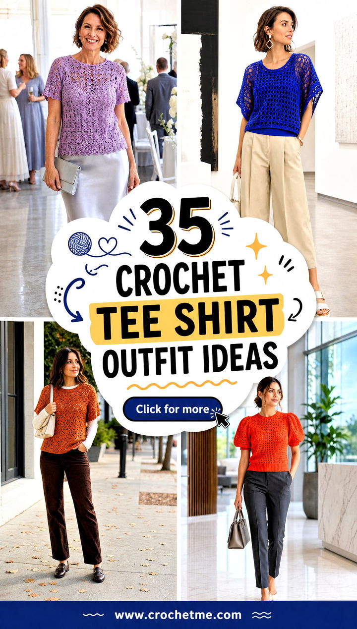 35 crochet tee shirt outfit ideas - 35 crochet tee shirt outfit ideas