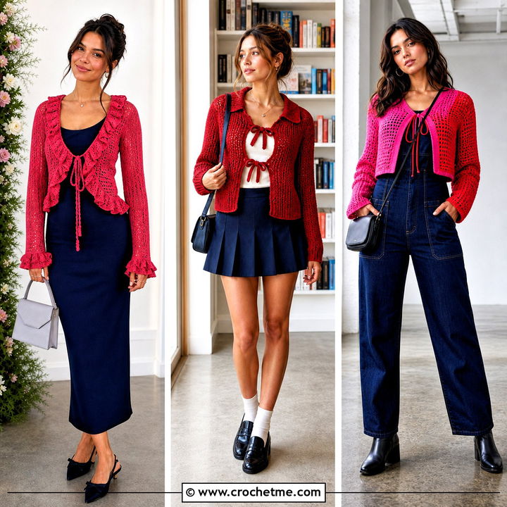 35 Crochet Tie Cardigan Outfit Ideas for Stylish Layering