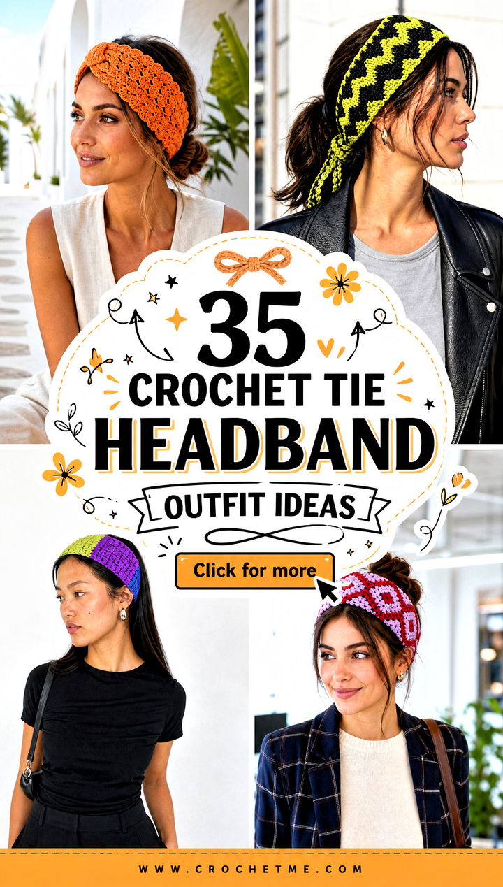 35 crochet tie headband outfit ideas - 35 crochet tie headband outfit ideas